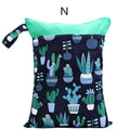 Navy botanical Wet Walk Bag with mint top