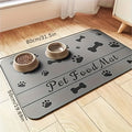 Grey paw-print Doorstep Dry Mat in 40 by 60 centimetre size